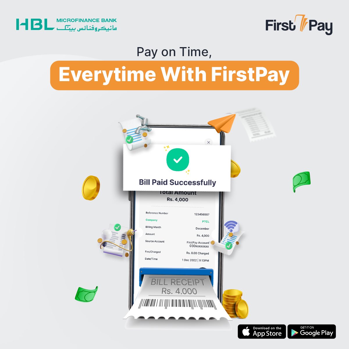 HBLMfBDigital's tweet image. Paying your utility bills has never been easier!
Quick, simple, and hassle-free stay on top of your payments with FirstPay.

Download Now:
 onelink.to/hblmfbfp

#FirstPay #FirstPayMobileWallet #BillPayment #DigitalWallet