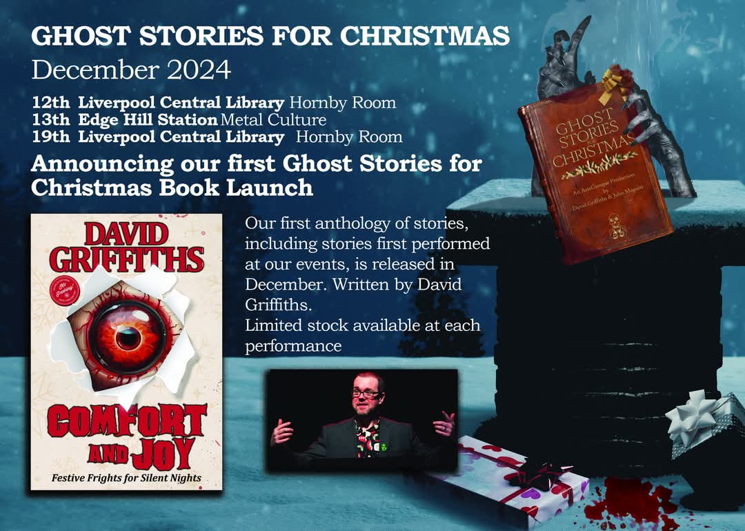 daveygriff82's tweet photo. Excited to be launching my anthology at #ghoststoriesforchristmas
Available to order in December, with limited stock at each show.
🎟️ https://t.co/FKoV4ln6Du
#winterchills #ghoststories #Liverpool #thingstodoinliverpool #visitliverpool #writer #writerscommunity #booklaunch https://t.co/yfI73dYs9l
