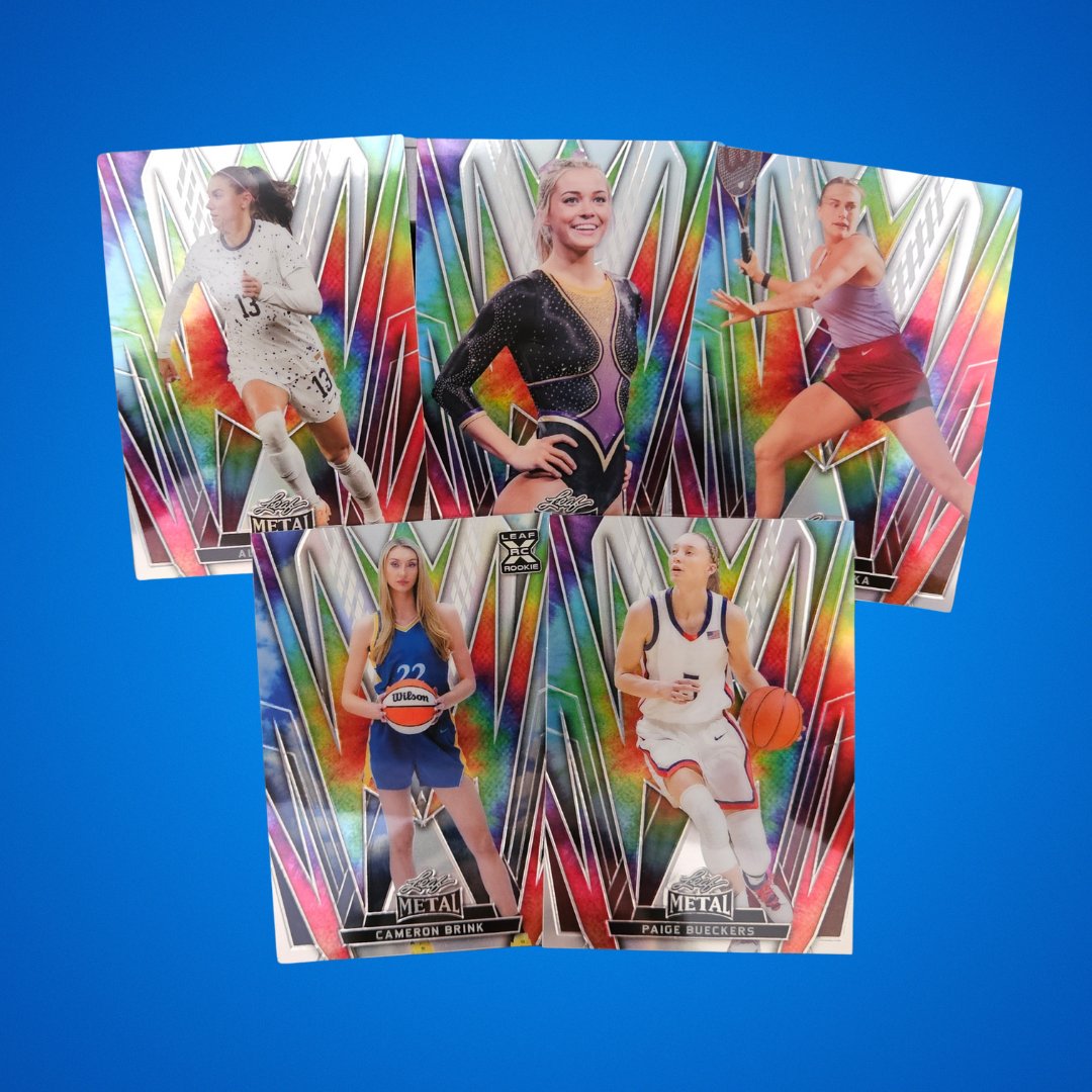Sooz ⚾️ (@yanxchick) on Twitter photo 🚨GIVEAWAY!🚨Celebrating Leaf Metal Women of Sport out this week. <a href="/Leaf_Cards/">Leaf Trading Cards</a> sent me promo packs and I want to give away two!
RT and follow me for a chance to win one of two Leaf Metal Women of Sport promos packs with these five cards inside. 🚨GIVEAWAY!🚨Celebrating Leaf Metal Women of Sport out this week. <a href="/Leaf_Cards/">Leaf Trading Cards</a> sent me promo packs and I want to give away two!
RT and follow me for a chance to win one of two Leaf Metal Women of Sport promos packs with these five cards inside.