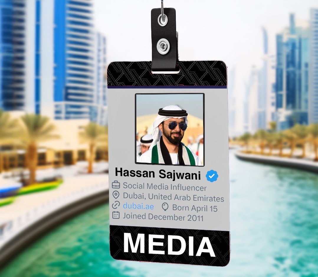 Sajwani's tweet photo. Elon Musk told me that I am the media ! https://t.co/JSFnhy31JW