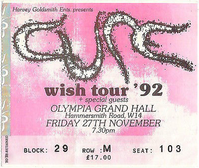 TheCureForever_'s tweet photo. The Cure’s Wish Tour ’92 brought magic to London on Nov 27 at Olympia Grand Hall. This ticket is a portal to music history. 🖤🎶
#TheCure #WishTour92 #London1992 #RobertSmith #LiveMusic #PostPunk #GothicRock #MusicHistory https://t.co/p4kUAppYeU