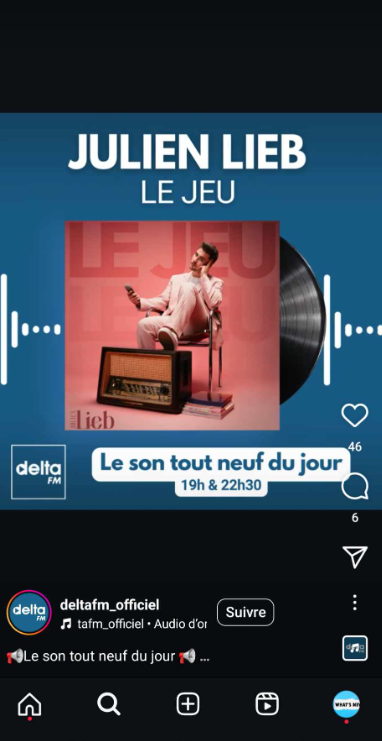 JulienLiebApres's tweet photo. #julienlieb #lejeu #deltafm #19h22h30L
Listen ! sur DELTA FM diffusion à 19h et 22h30 apparemment https://t.co/kIps54A07Z