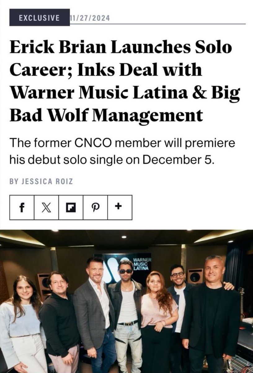 EBValerick's tweet photo. Firma aquí si estuviste cuando se anunció que Erick Brian firmó en la disquera Warner Music  y estrenará sencillo el 5 de diciembre 🤍✨

-Valerick https://t.co/HnnOP12KKV