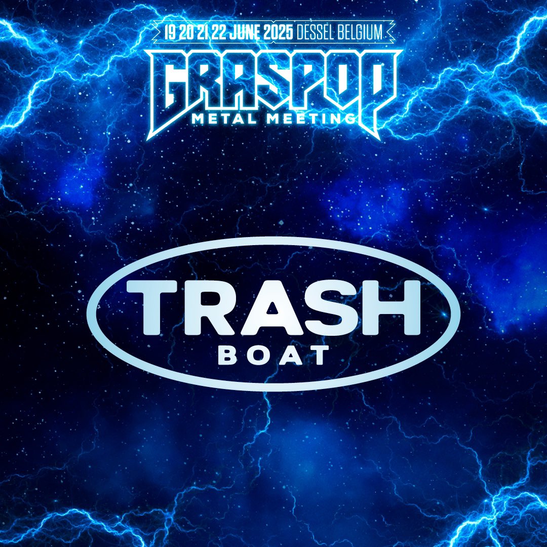 TrashBoatUK's tweet photo. GRASPOP METAL MEETING!! 

Very stoked to let you know we will be back next year! 

Tix on sale this Saturday.  

#GMM25 https://t.co/NblHMOCzK8