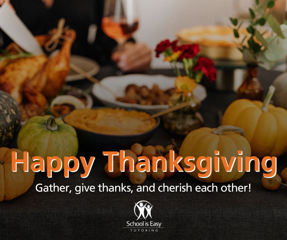 SIEtutoring's tweet photo. Thanksgiving is the perfect time to reflect on what matters most - including the gift of learning, growth, and the support of those who help us succeed. Wishing you a day filled with love, laughter, plenty of pie, and grateful hearts. Happy Thanksgiving. 🦃 https://t.co/5zfqRcYWuC