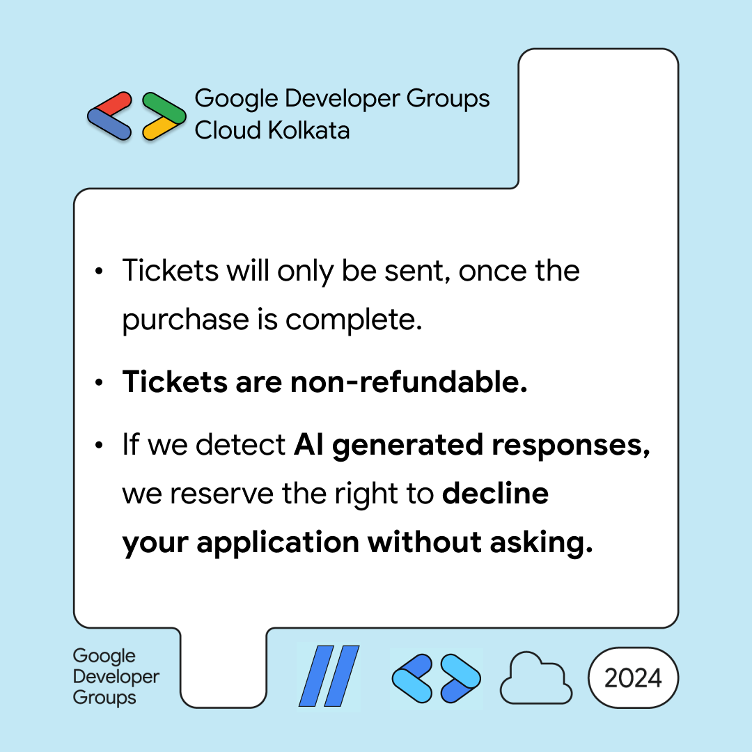gdgcloudkol's tweet photo. Get ready to dive into the future of tech at Cloud @ DevFest! 🤯

Grab your General Admission pass: https://t.co/LLqIT0iDy9
OR
Level up with a COMBINED ticket! (Limited spots!): https://t.co/l8LptuRcJe

#cloudDevFest #gdgcloudkol #devfest #RoadToAICD https://t.co/rO7mJq4wB8