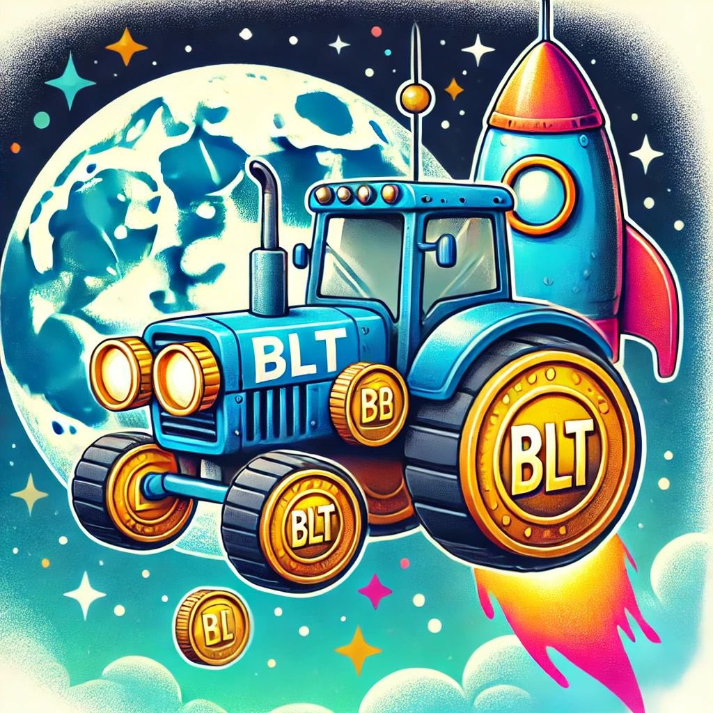 bluetractorcoin's tweet photo. “Hey @elonmusk, how do you like this rocket? A blue tractor with coins instead of headlights and ‘BLT’ written on it is heading to the Moon! Innovation our way 🌕”
#BlueTractorCoin #BLT #BlueTractor #CryptoGun #CryptoTractor #MemeCoin #ToTheMoon https://t.co/kOQlhzm3sx