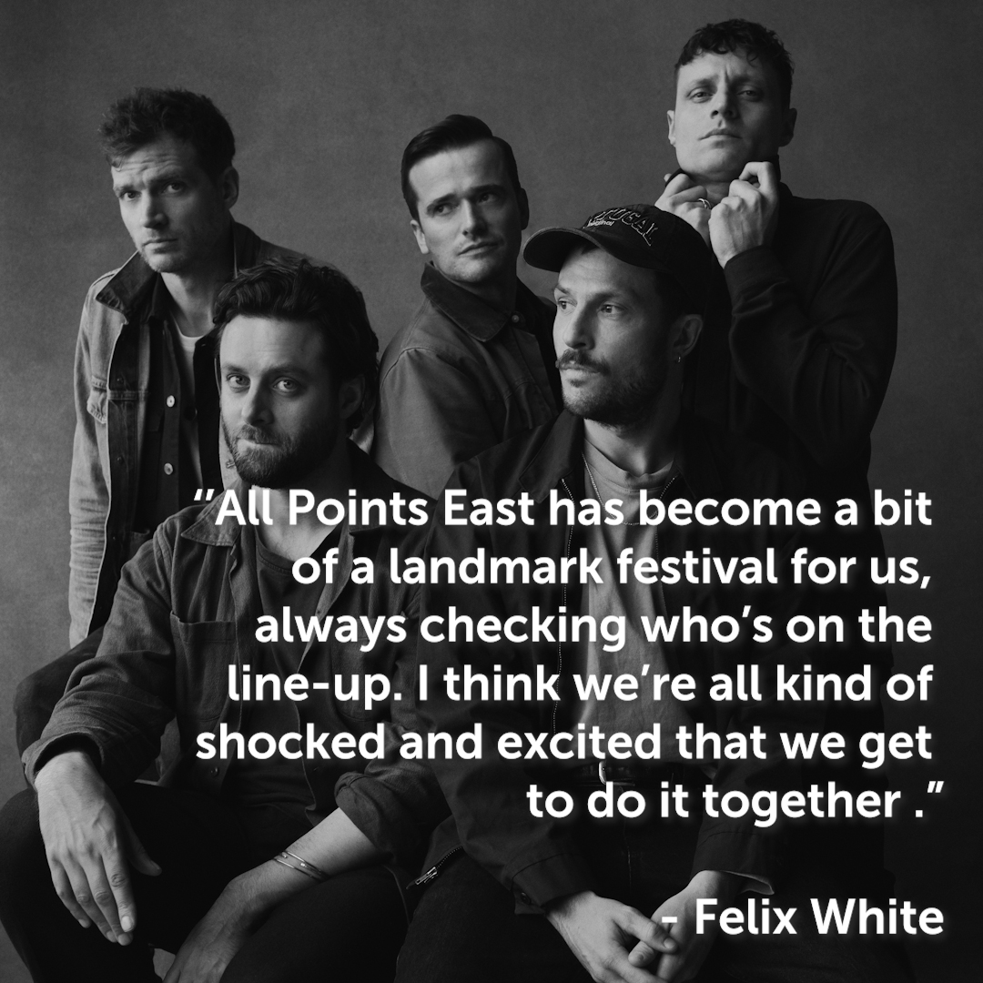 allpointseastuk's tweet photo. Don't miss @themaccabees' reunion headline show at @allpointseastuk next summer - it's going to be special 💙

The band will be taking over London's Victoria Park, bringing @BombayBicycle, @drycleaningband, @thecribs, @niluferyanya, @MurderCapital_, @divorce_hq, #PrimaQueen and many more!

Book now at https://t.co/u20664r5li

#AllPointsEast #TheMaccabees