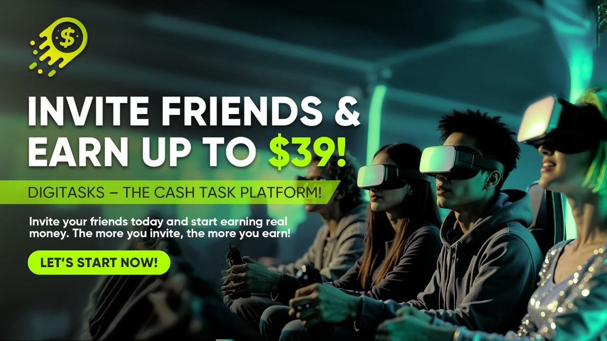 DigiTasksbot's tweet image. 🚀 Earn BIG with #DigiTasks! 💰

🎮 Invite your friends to the ultimate cash task platform and earn up to $39!
📈 The more you invite, the MORE you EARN!
💡 It&apos;s easy, fun, and REAL money awaits you.
👉 Start today! Click here to join: t.me/digitasksbot

#Tap2Earn…