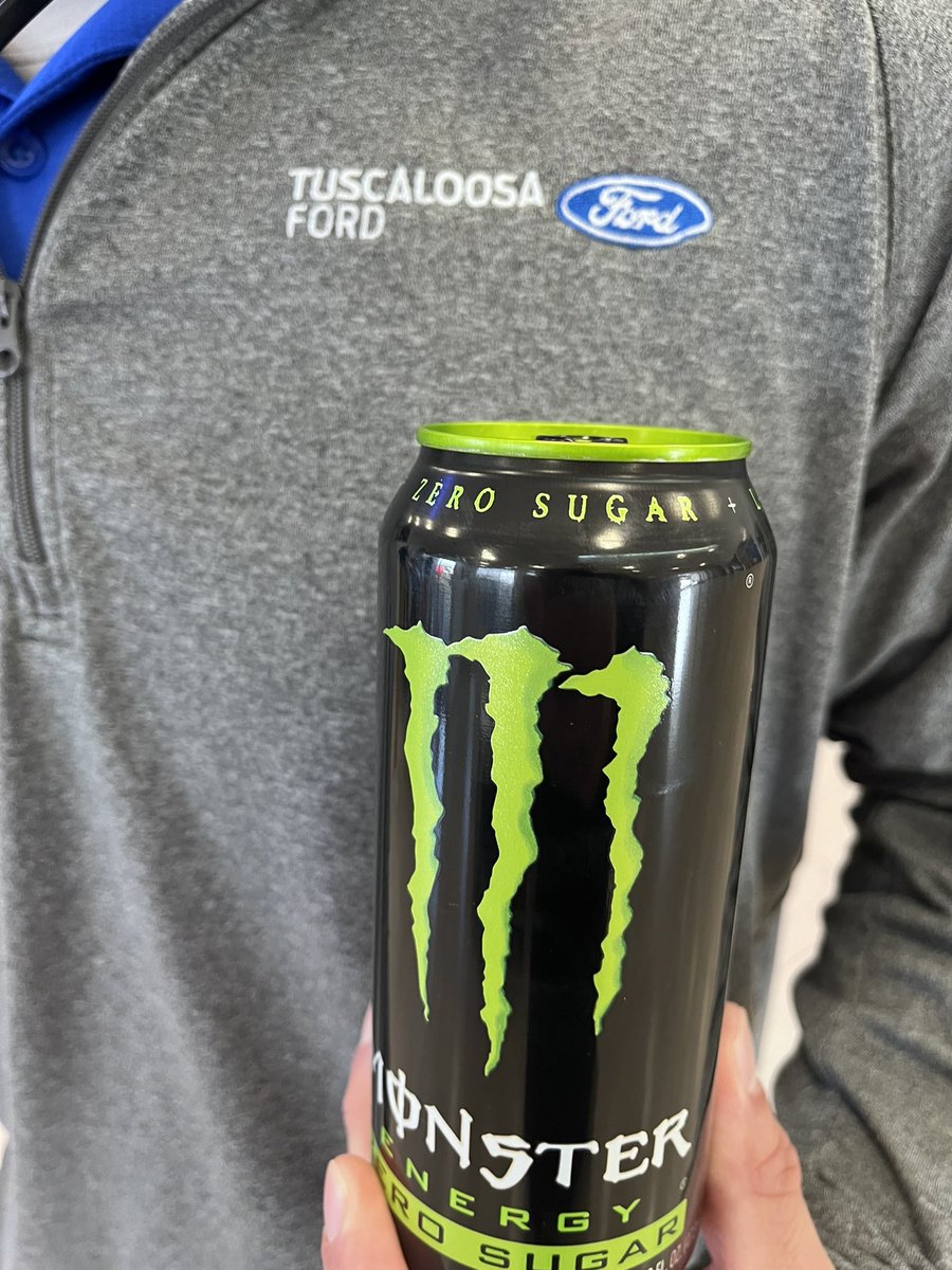 TuscFordAL's tweet photo. Thanks for the drink @MonsterEnergy when are you moving into an F-series? #grateful #monsterenergy #tuscaloosaford #thankful https://t.co/jgrs1Fvp2I