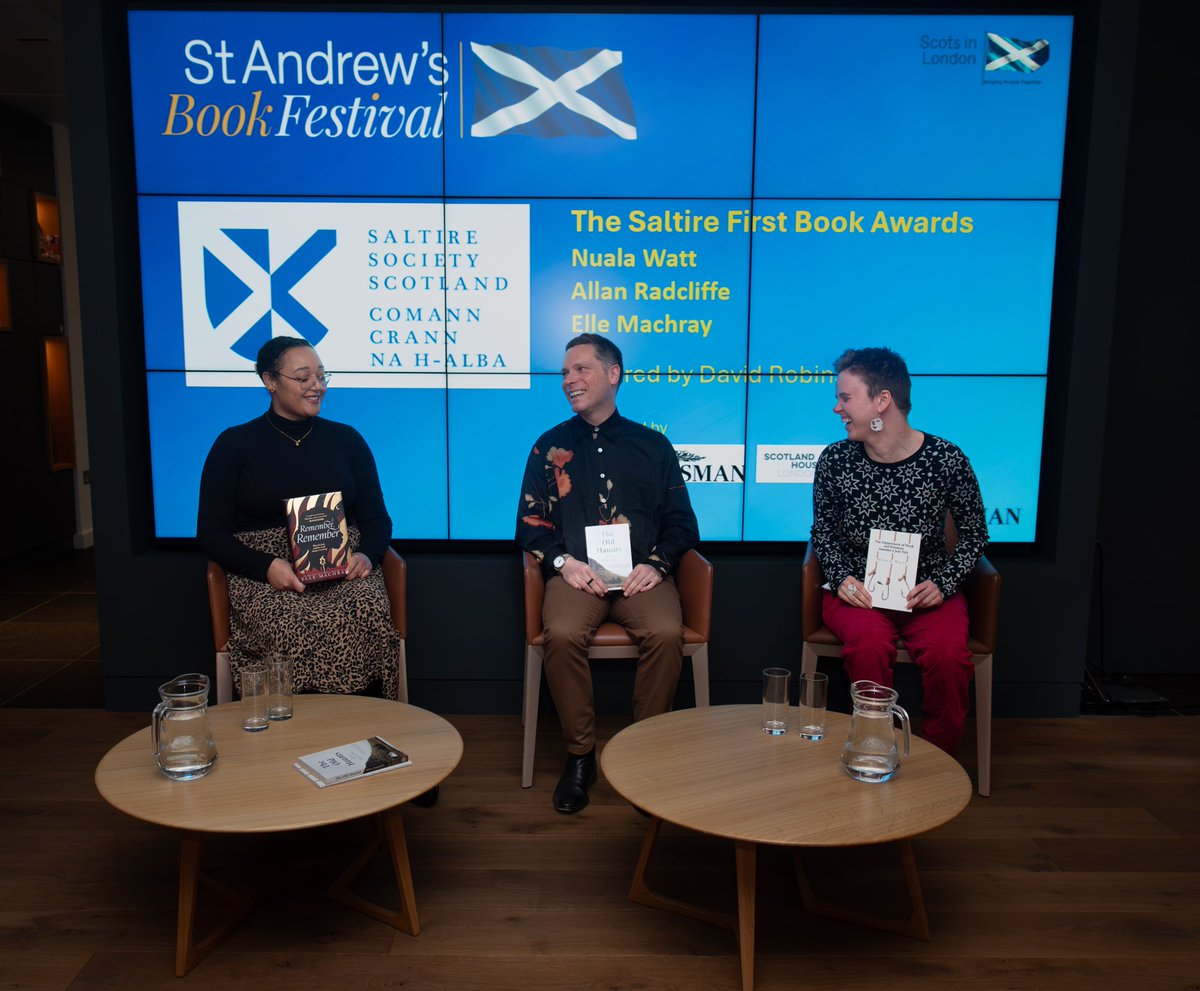 Thank you to <a href="/TheScotsman/">The Scotsman</a> and <a href="/Saltire_Society/">SALTIRE SOCIETY</a> First Book Awards shortlisted authors @AllanRadcliffe <a href="/elleandthebooks/">Elle Machray (updates only)</a> for a great event <a href="/ScotGovLondon/">Scotland House London</a> yesterday