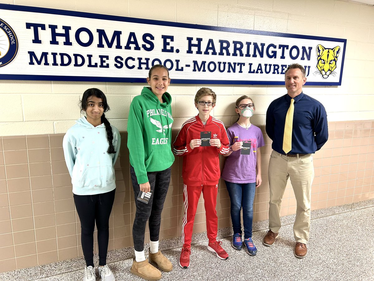 For American Education Week, <a href="/Principal_DBES/">Mr. Besler</a> held his annual contest where HMS students submitted essays on how to improve our school. Winners received $25 Amazon Gift Cards. All students who submitted an essay will now form Mr. Besler’s Cougar Congress Club.