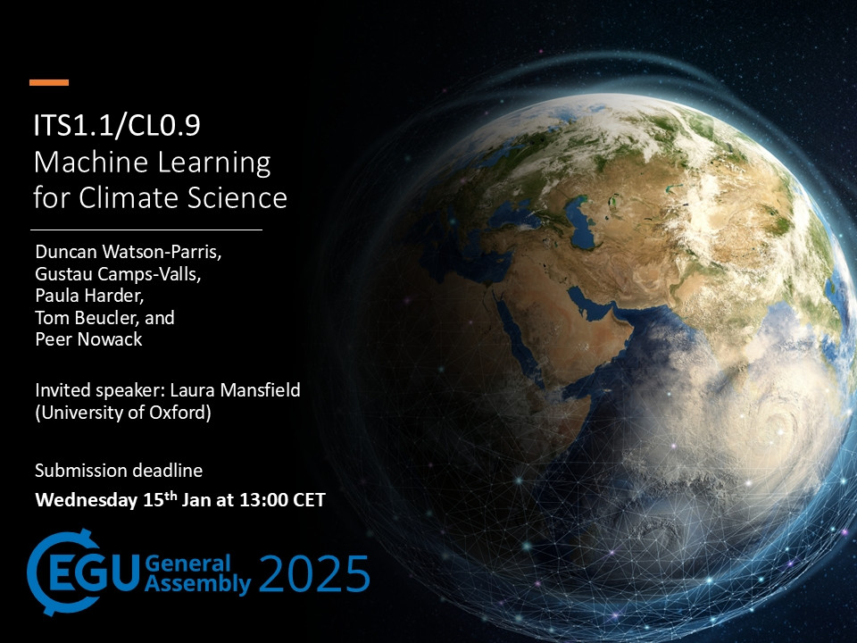 ISP • Image and Signal Processing (@isp_uv_es) on Twitter photo Happy to be a co-convener for the "ML for Climate Science" session together with @DWatsonParris, <a href="/NowackPeer/">Peer Nowack</a> <a href="/PaulaHarder8/">paulaharder.bsky.social</a> & Tom Beucler at #EGU25. We are honored to have <a href="/lau_mansfield/">Laura Mansfield</a> as a speaker. Looking forward to your abstract submissions. Happy to be a co-convener for the "ML for Climate Science" session together with @DWatsonParris, <a href="/NowackPeer/">Peer Nowack</a> <a href="/PaulaHarder8/">paulaharder.bsky.social</a> & Tom Beucler at #EGU25. We are honored to have <a href="/lau_mansfield/">Laura Mansfield</a> as a speaker. Looking forward to your abstract submissions.