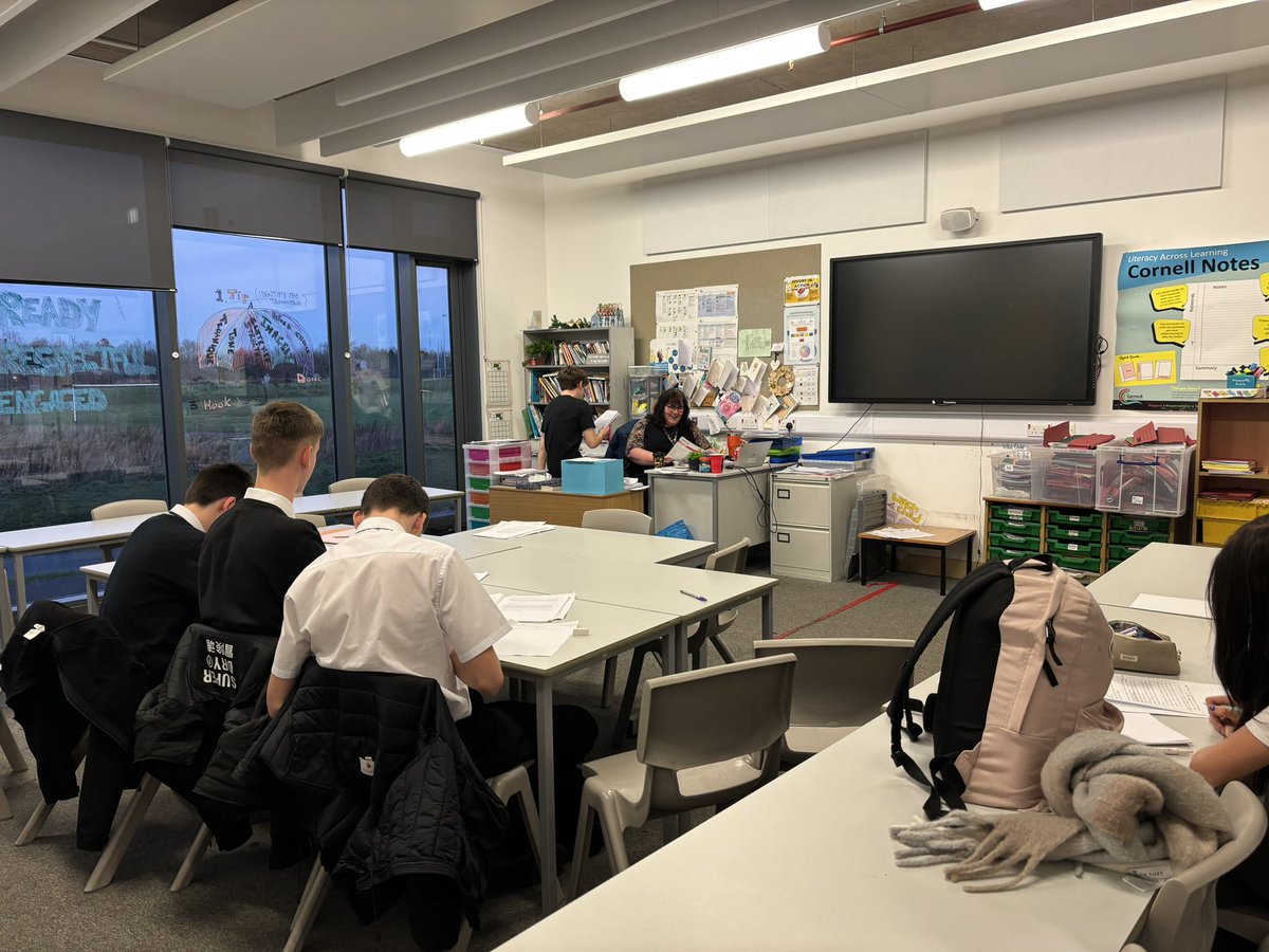 Mrs Morrison coaching some pupils on their RUAE skills #english #prelimrevision 📚
