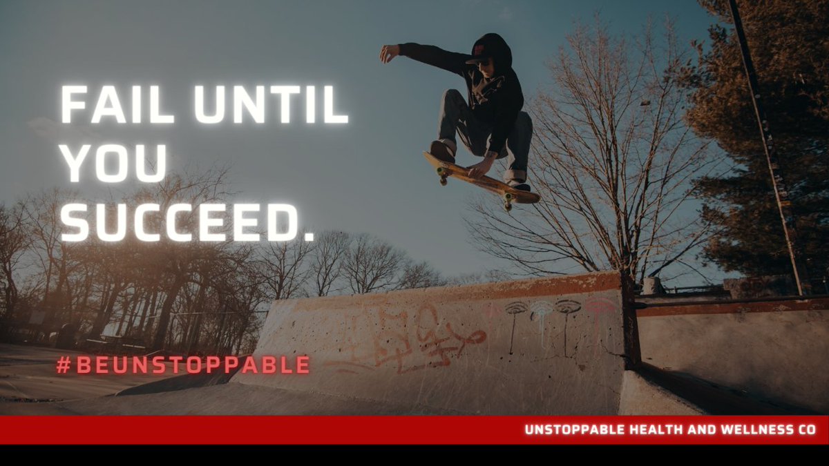 AndUnstoppable's tweet photo. Fail until you succeed.

#beunstoppable #beinspired #myunstoppable #inspirationalquotes #selfmotivation #cbdwellness #livefit https://t.co/QFQHQw8lVl