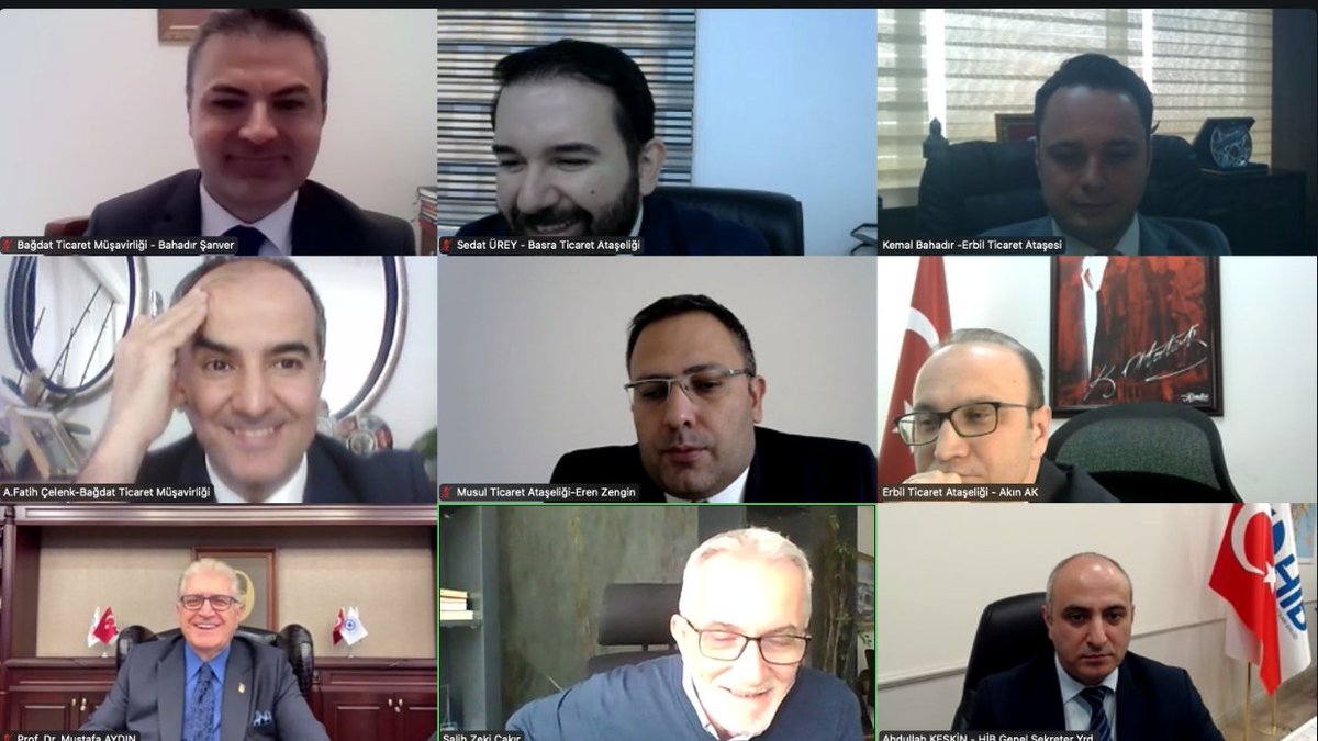 drmaydin's tweet photo. Ticaret Müşavirlerimiz ile HİB Söyleşileri webinar serimizin 46. etkinliği olan Irak programını Bağdat Ticaret Müşavirleri Sayın Abdullah Fatih ÇELENK, Sayın Naci Bahadır ŞANVER, Basra Ticaret Ataşesi Sayın Sedat ÜREY, Erbil Ticaret Ataşeleri Sayın Akın AK, Sayın Kemal BAHADIR ve Musul Ticaret Ataşesi Sayın Eren ZENGİN'in katılımları ile gerçekleştirdik. Tüm katılımcılara teşekkür ediyoruz.

@TC_BagdatBE
@TC_BasraBK
@TC_ErbilBK
@TC_MusulBK
@HibTurkiye
@turkihracat