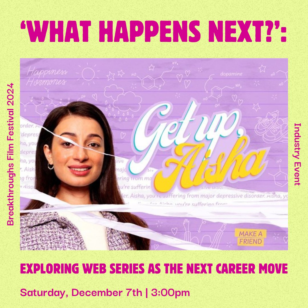 Join filmmakers Rabiya Mansoor, Nisha Khan and Marushka Almeida, as they discuss how to leverage your short film success to dive into the world of web series. Happening December 7th at 3pm EST on Zoom.

Tickets here: eventbrite.ca/e/bff-2024-wha…