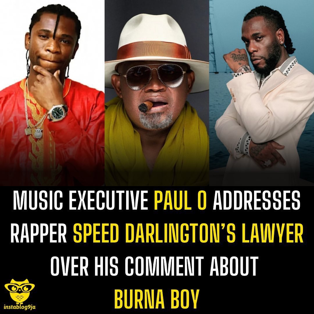 instablog9ja's tweet photo. Music executive Paul O addresses rapper Speed Darlington’s lawyer over his comment about Burna Boy

#Instablog9jagists #TrendingStory #Awareness #StayUpdated https://t.co/3stYjrOEuj