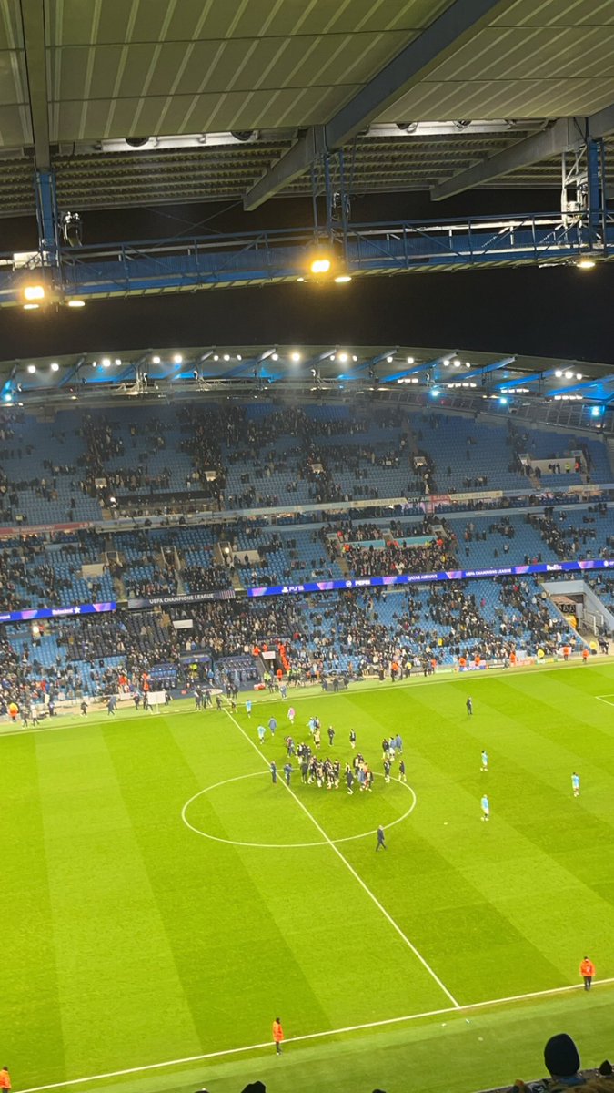 stfc_tyler's tweet photo. Great experience to watch Champions League football at the Etihad yesterday due to a school trip.

Much rather the meadow tbf though. 😂 https://t.co/Tmp3VPd9M2