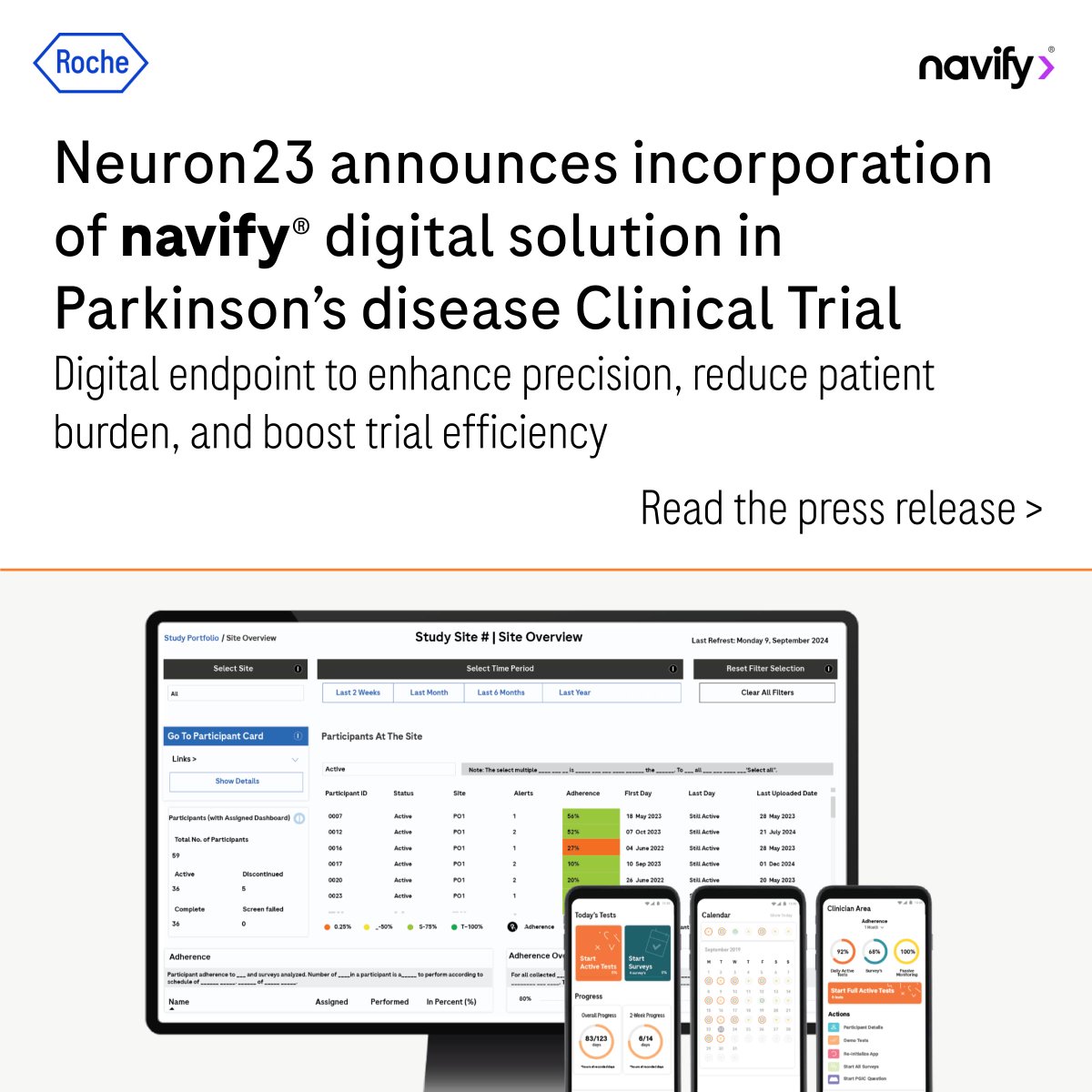 #DigitalSolutions developed by <a href="/Roche/">Roche</a> are transforming Parkinson's research. 

Learn more about how <a href="/Roche_navify/">navify®</a> digital solutions and #DigitalBiomarkers are redefining #ClinicalTrials with <a href="/official_N23/">Neuron23</a>, a clinical-stage biotechnology company: spkl.io/6010fX54s