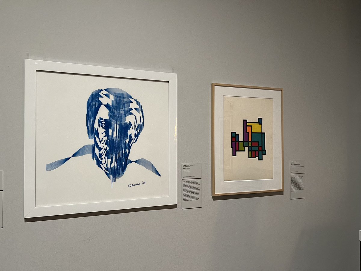 Gorgeous Charles Csuri Sine Curve Man 1967 &amp; Hiroshi Kawano KD 29 - Artificial Mondrian, 1969 <a href="/Tate/">Tate</a> Electric Dreams show yesterday. Currently writing about Kawano for next issue <a href="/InWarhol/">The Tickle - #94 ft. Beets & Bay Backner</a>