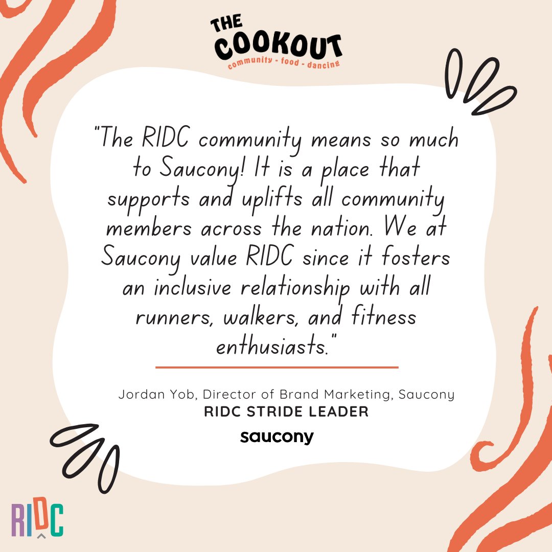 We asked our Stride Leaders what does the RIDC community mean to you? Here's what HOKA and Saucony shared with us! 

We're so grateful for our Stride Leaders who helped to make #THECOOKOUT2024 a success! We couldn't do it without our amazing community. #Running4Diversity