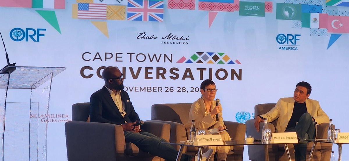 ICRIER (@icrier) on Twitter photo (1/3) At the Cape Town Conversations hosted by the Mbeki Foundation & ORF, Deepak Mishra, Director & CE, <a href="/ICRIER/">ICRIER</a>, presented the State of India’s Digital Economy 2024 report. He highlighted the need for new frameworks to measure digital growth, particularly for the Global South. (1/3) At the Cape Town Conversations hosted by the Mbeki Foundation & ORF, Deepak Mishra, Director & CE, <a href="/ICRIER/">ICRIER</a>, presented the State of India’s Digital Economy 2024 report. He highlighted the need for new frameworks to measure digital growth, particularly for the Global South.