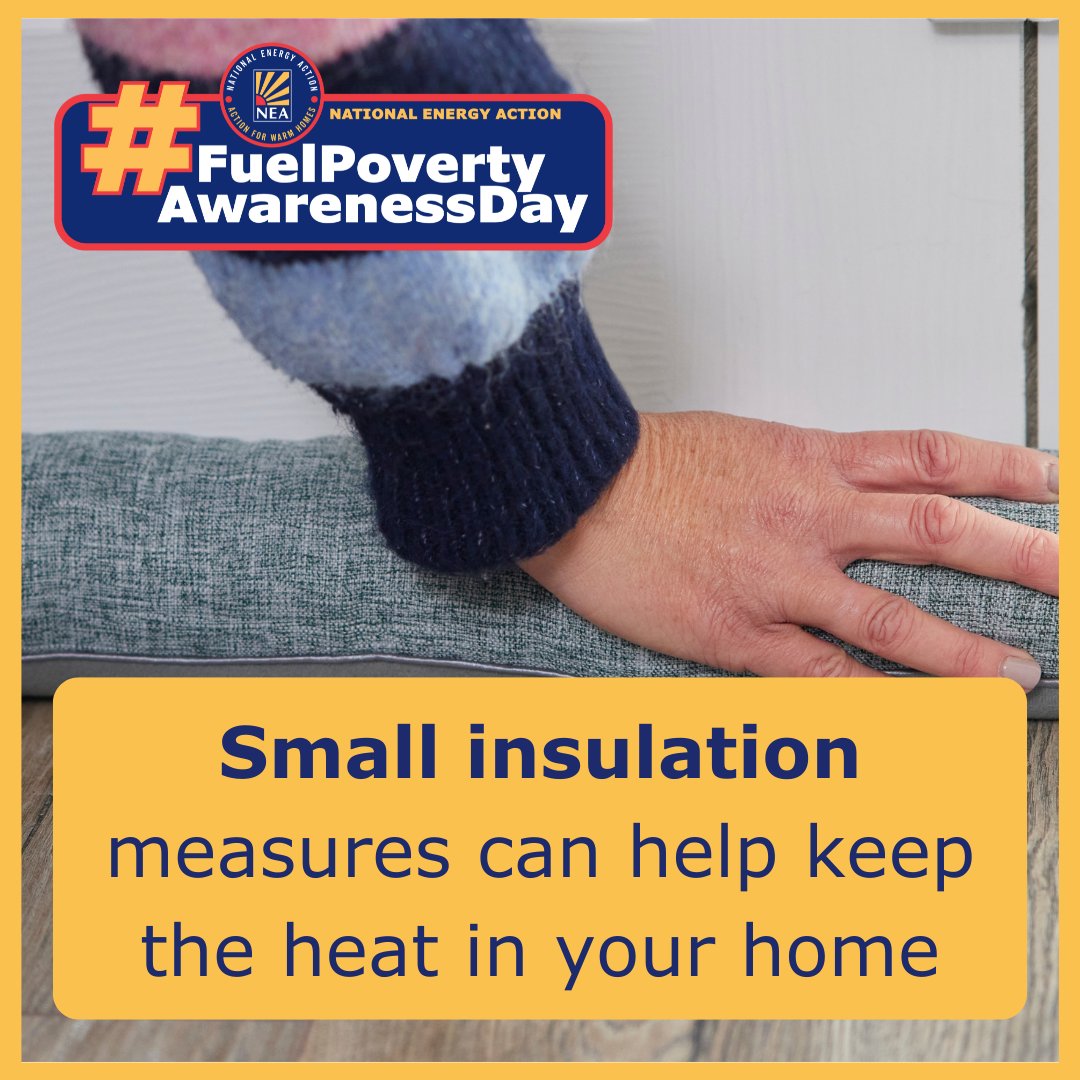 Small insulation measures such as draught excluders and radiator reflector panels can prevent heat loss from your home and maximise energy use, keeping you warmer and increasing energy efficiency. #FuelPovertyAwarenessDay