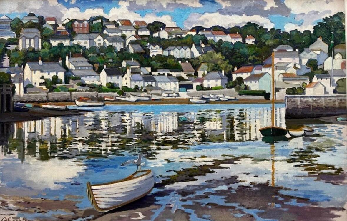 This lovely scene captured by Alistair Erskine can be found at Harvey and Woodd on Dundas Street in the heart of New Town #edinburghart #gallery #newtown #scottishart #seaside #landscape #ntartmonth