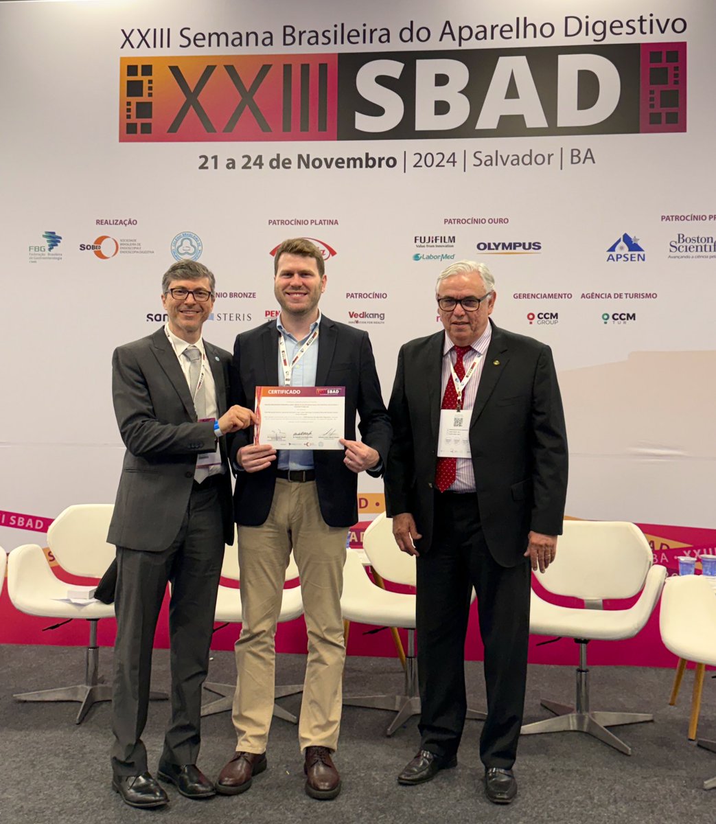 The presentation at the Brazilian Digestive Week 2024 <a href="/CongressoSBAD/">SBAD Congresso</a> was a success, with our study about periampullary carcinomas being mentioned as one of the bests during the congress in Salvador, Bahia. 

<a href="/vivianresende6/">vivian_resende</a> <a href="/facmedicinaufmg/">Faculdade de Medicina da UFMG</a>
#periampullarycancer #PDAC #HPBSurgery