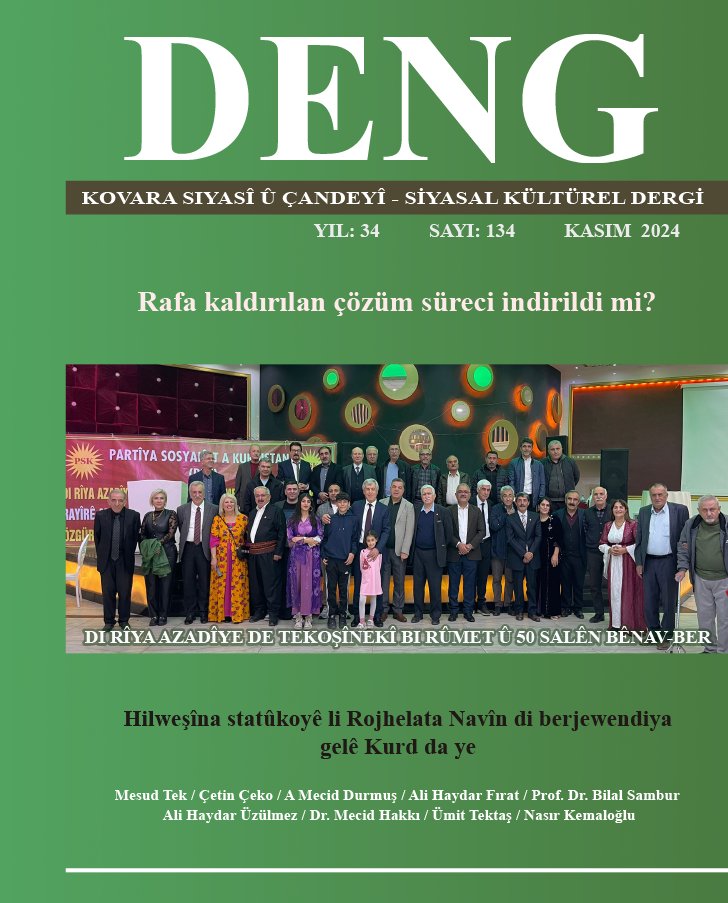 Hejmara nû ya Kovara Dengê derket!
Deng Dergisi yeni sayısı çıktı!