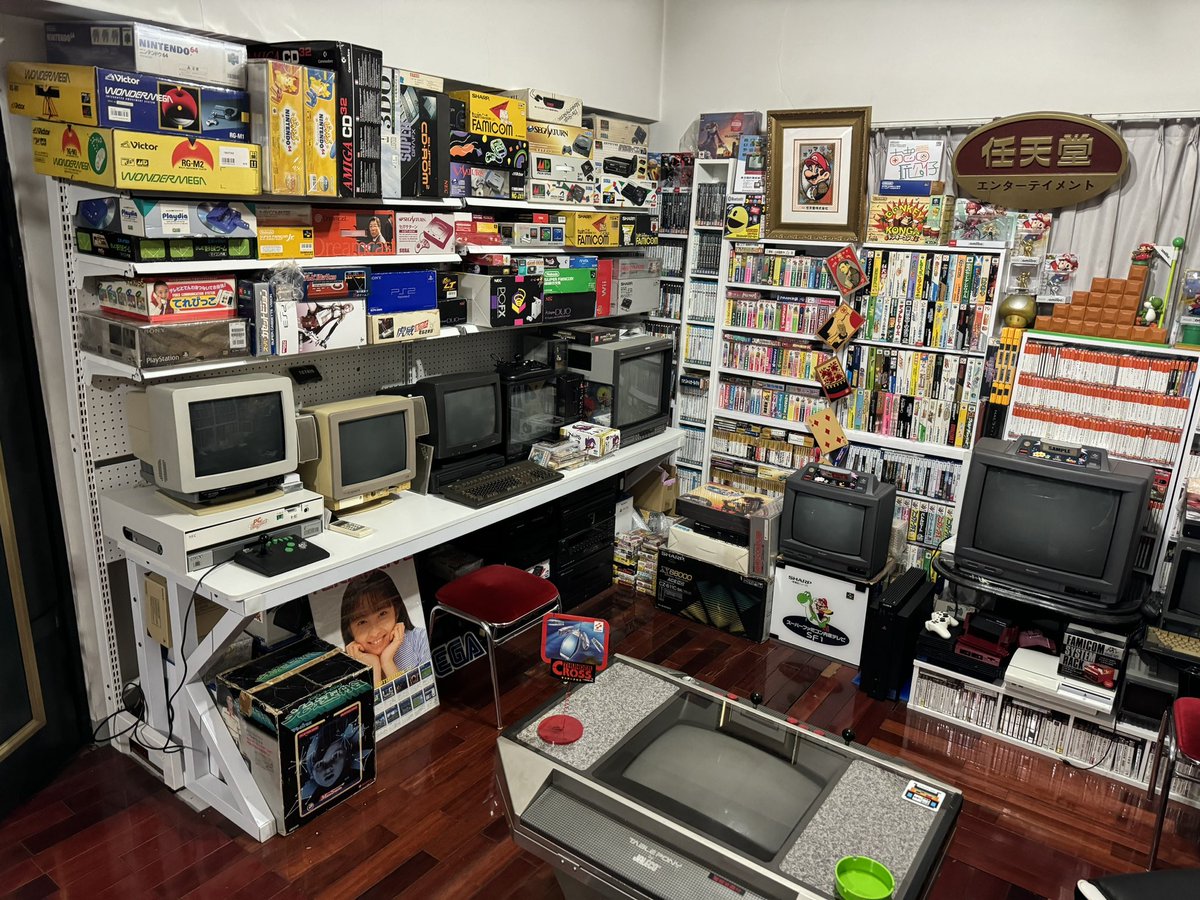 tecmo35's tweet image. 最近家を整理していて、懐かしのビデオゲーム博物館になっています。

#ビッグボーイの秘密基地🤗