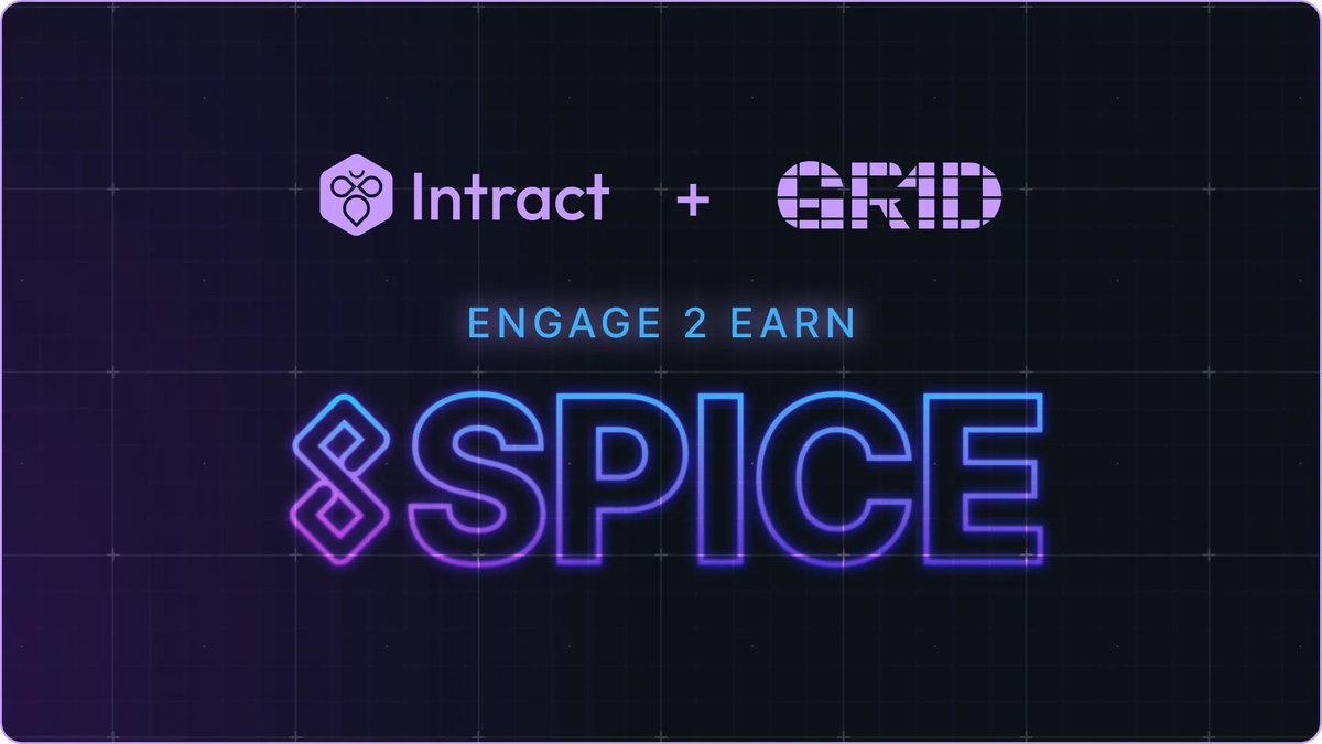 ➡️ BIG MULTIPLIER ⬅️

We are teaming up with @IntractCampaign to dish out our biggest SPICE multiplier yet, and a free GR1D Credit!

Go to the Intract Mission Pack on GR1D ARENA and get started now.

Missions End Dec 21: ⤵️
arena.gr1d.gg