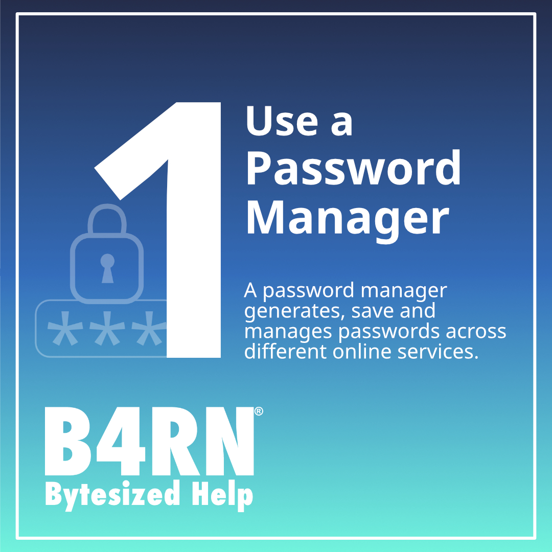 team_B4RN's tweet image. B4RN Bytsized Help 🌐 Our top tips for password security 🔒
#password #security #bytesizehelp #bytesize #help #technical #support #fullfibre #broadband #fullfibrebroadband #getinvolved #getb4rn