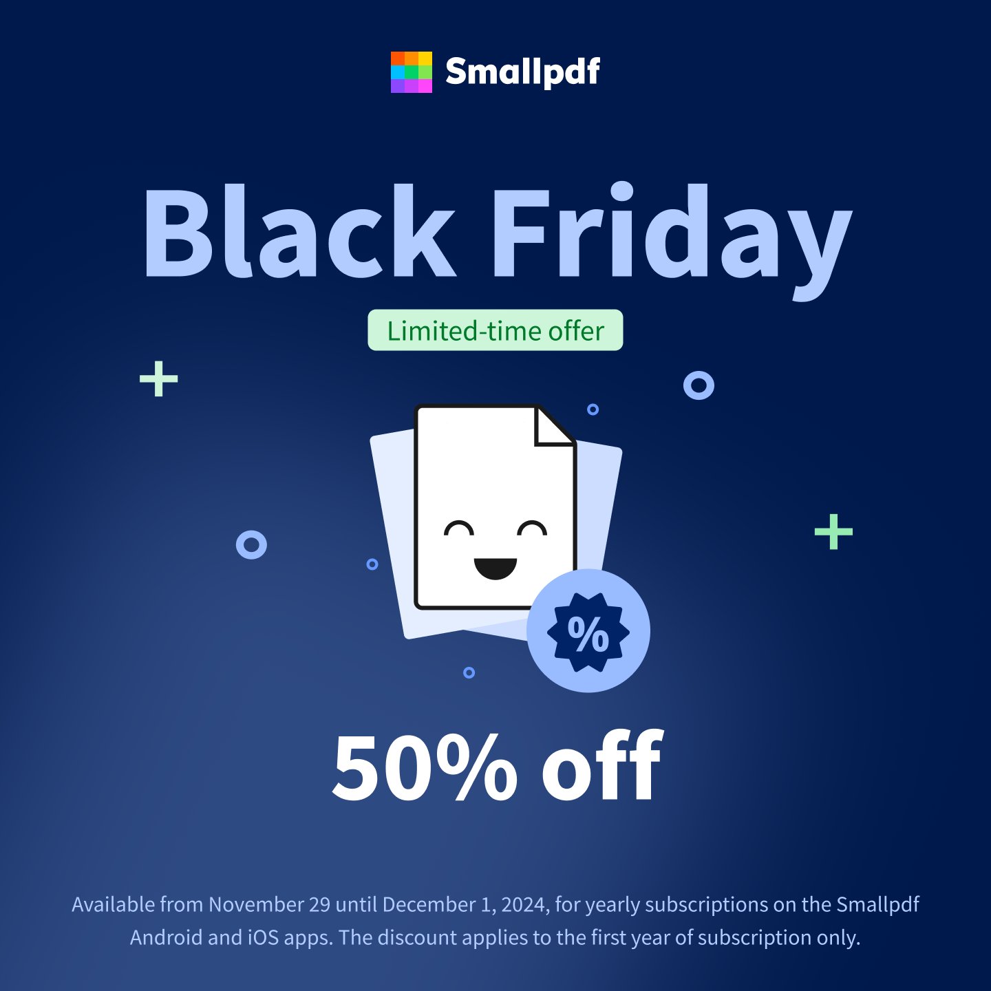 Smallpdf on X APP Discount Alert 50 off for Black Friday Get a Smallpdf Pro yearly subscription at a fraction of the price valid all weekend. Get the Smallpdf App for your