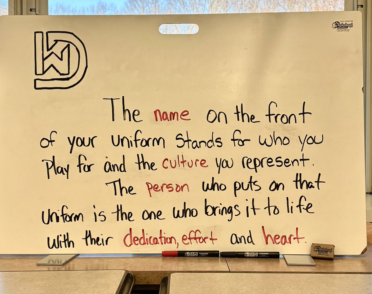 The name on the front of your uniform stands for who you play for and the culture you represent.
The person who puts on that uniform is the one who brings it to life with their dedication, effort and heart.