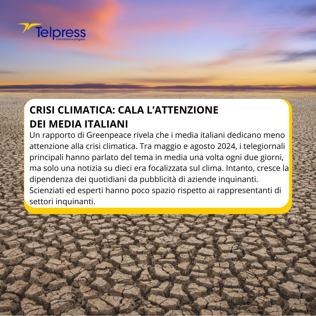 telpress's tweet image. Oggi, portiamo all'attenzione dei professionisti della #comunicazione la #notizia più importante sul panorama mediale, selezionata da Telpress.    Restate aggiornati sul mondo dei #media, del #web, del #marketing e delle ICT
