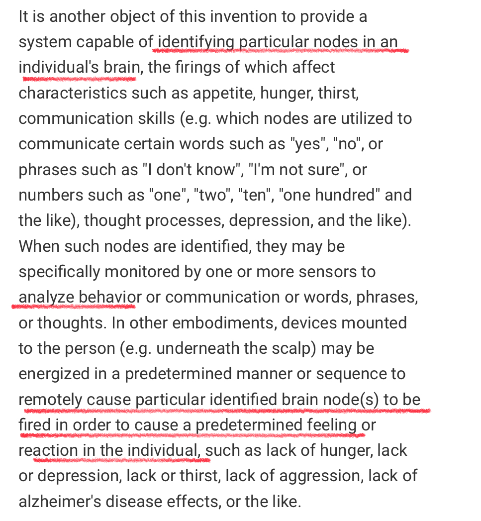 ItsAllATheatre's tweet image. US Patent #Patent6011991A: Communication System &amp;amp; Method Including Brainwave Analysis and/or Use of Brain Activity. #BehaviorMonitoring #ThoughtControl #RemoteMonitoringofHuman #BehaviorAnalysis To wirelessly transmit brain pattern to determine thought/emotion &amp;amp; CAUSE a reaction.