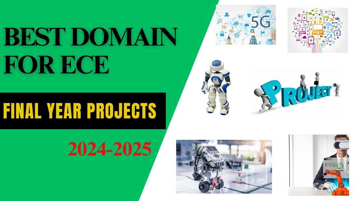 learnbenchindia's tweet image. some domains for Electronics and Communication Engineering (ECE) final year projects:  Embedded systems; Internet of Things (IoT); Image processing; Robotics; Artificial intelligence; Machine learning; Deep learning; Security applications; Communications;  #finalyearprojects