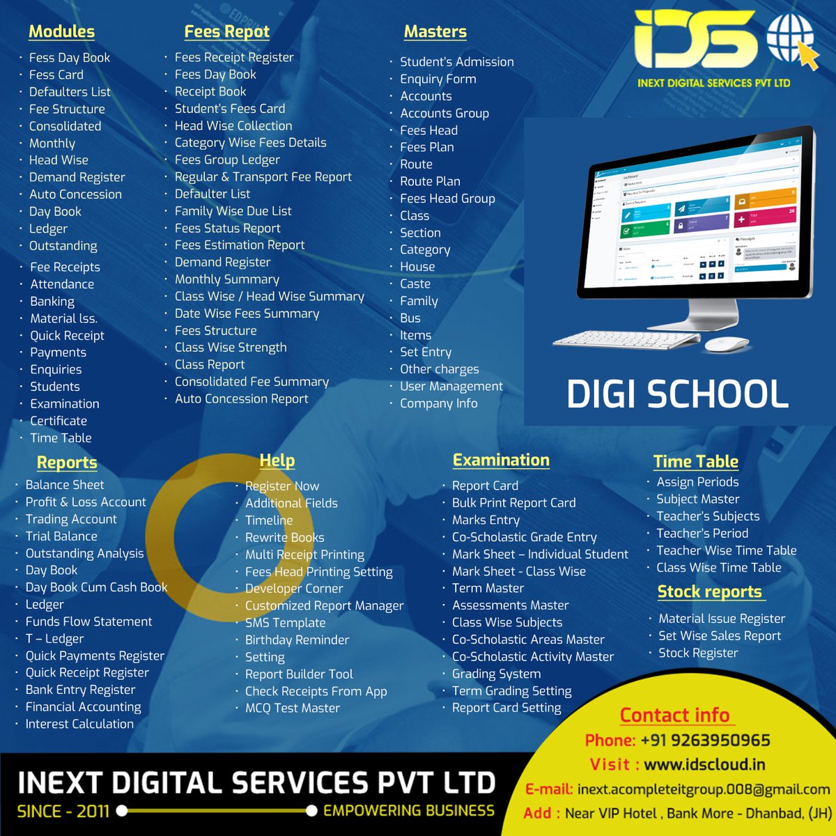 digitalmedia_24's tweet image. Complete School management Software. #ids
. 
. 
#schoolsoftware #feemanagementsoftware #ids