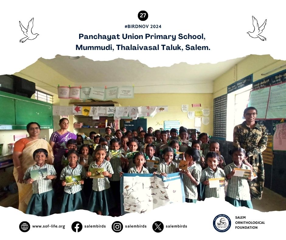 salembirds's tweet photo. #BirdNov – For Birds, Every November 
OrniSchool, climate literacy &amp; nature education initiative of the Salem Ornithological Foundation aimed at educating government primary &amp; middle school students.
#BirdNov2024 #BirdNov27
Read more on https://t.co/8he9iEAoMi https://t.co/rg0LPlYVaR
