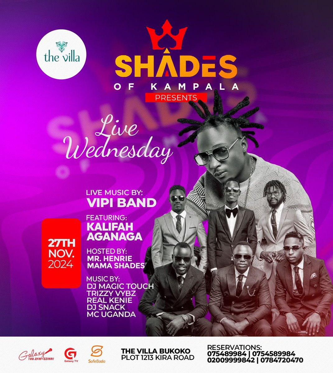 GalaxyFMUg's tweet photo. #ShadesOfKla is on tonight, see poster on how you can make your reservations 

Kalifah AgaNaga will be performing live https://t.co/oHf6VK4P1y