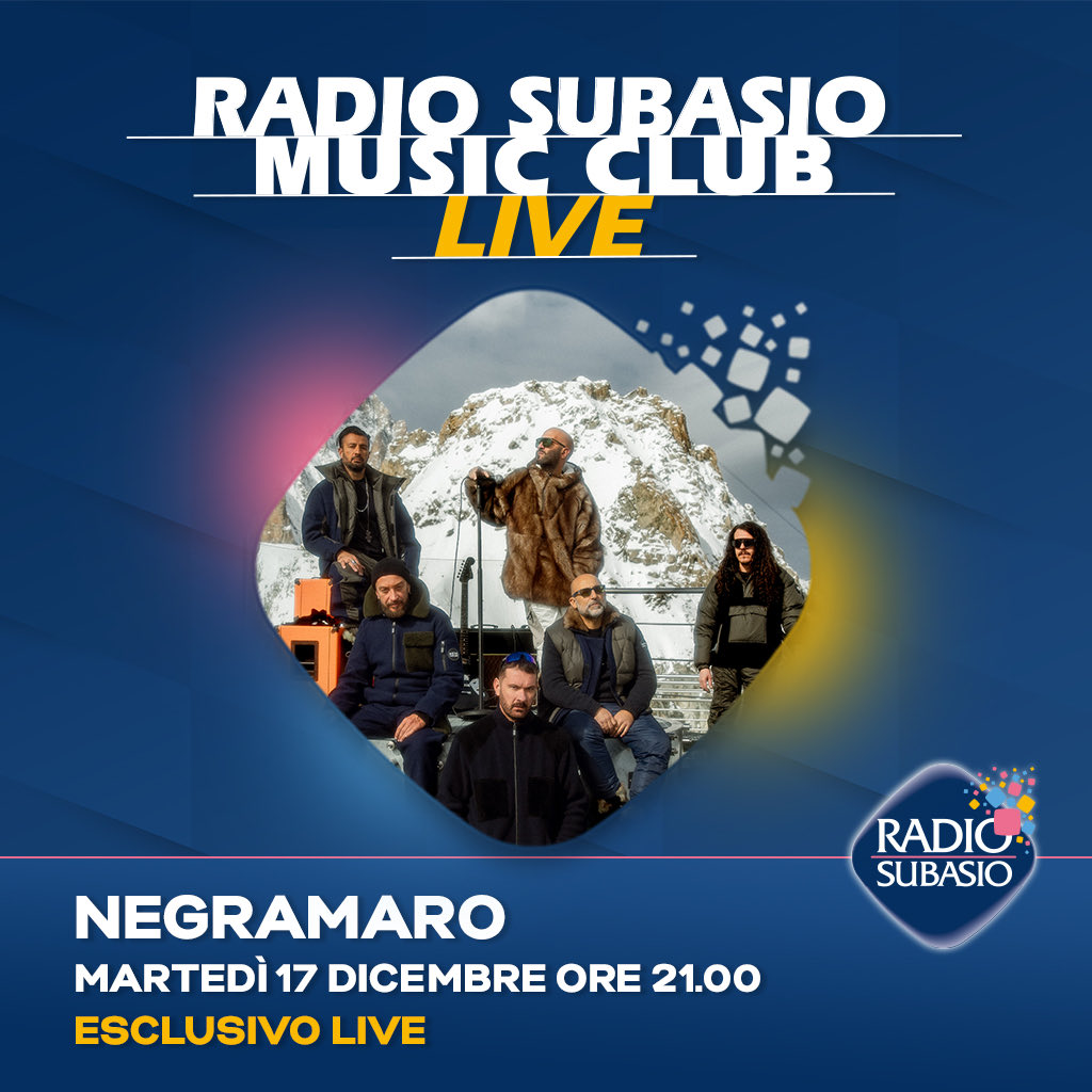 CuvaBeppe's tweet photo. L’energia dei ⁦@Negramaro⁩ infiammerà lo stage live di #RADIOSUBASIOMUSICCLUB. Per partecipare info https://t.co/v3zZHNW2bv https://t.co/CyUpUoSa4o