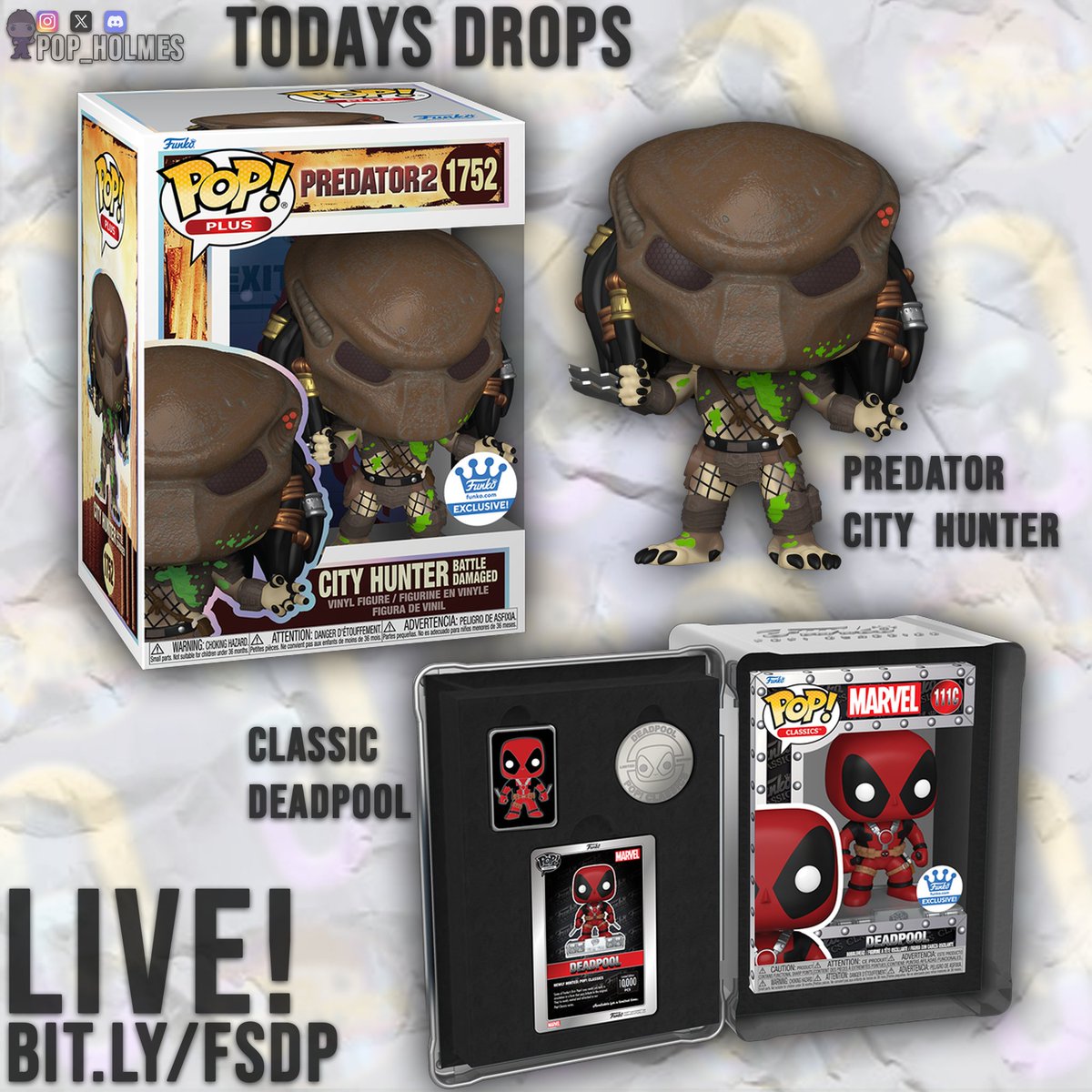pop_holmes's tweet photo. Available now City Hunter Predator and Classic Deadpool at Funko shop #ad
https://t.co/ksMdntr8ul
#predator #deadpool #predatorvsspiderman #marvel #funko #funkopop #funkopopvinyl #originalfunko #popholmes https://t.co/tbKQ7bJ9P8