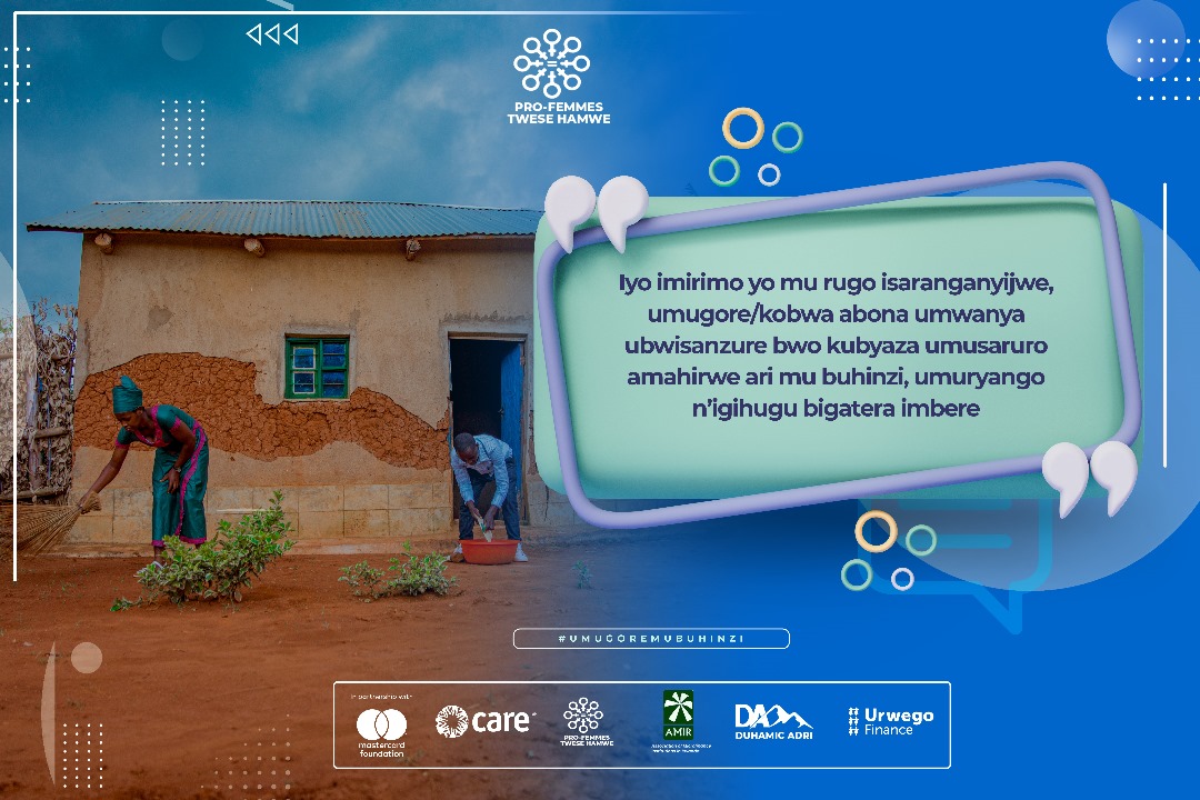 Bagabo, mubura iki ngo mukore imirimo yo mu rugo kugira ngo abagore banyu nabo babone umwanya wo kubyaza umusaruro amahirwe ari mu buhinzi?
#16DaysOfActivism #EndGBV
