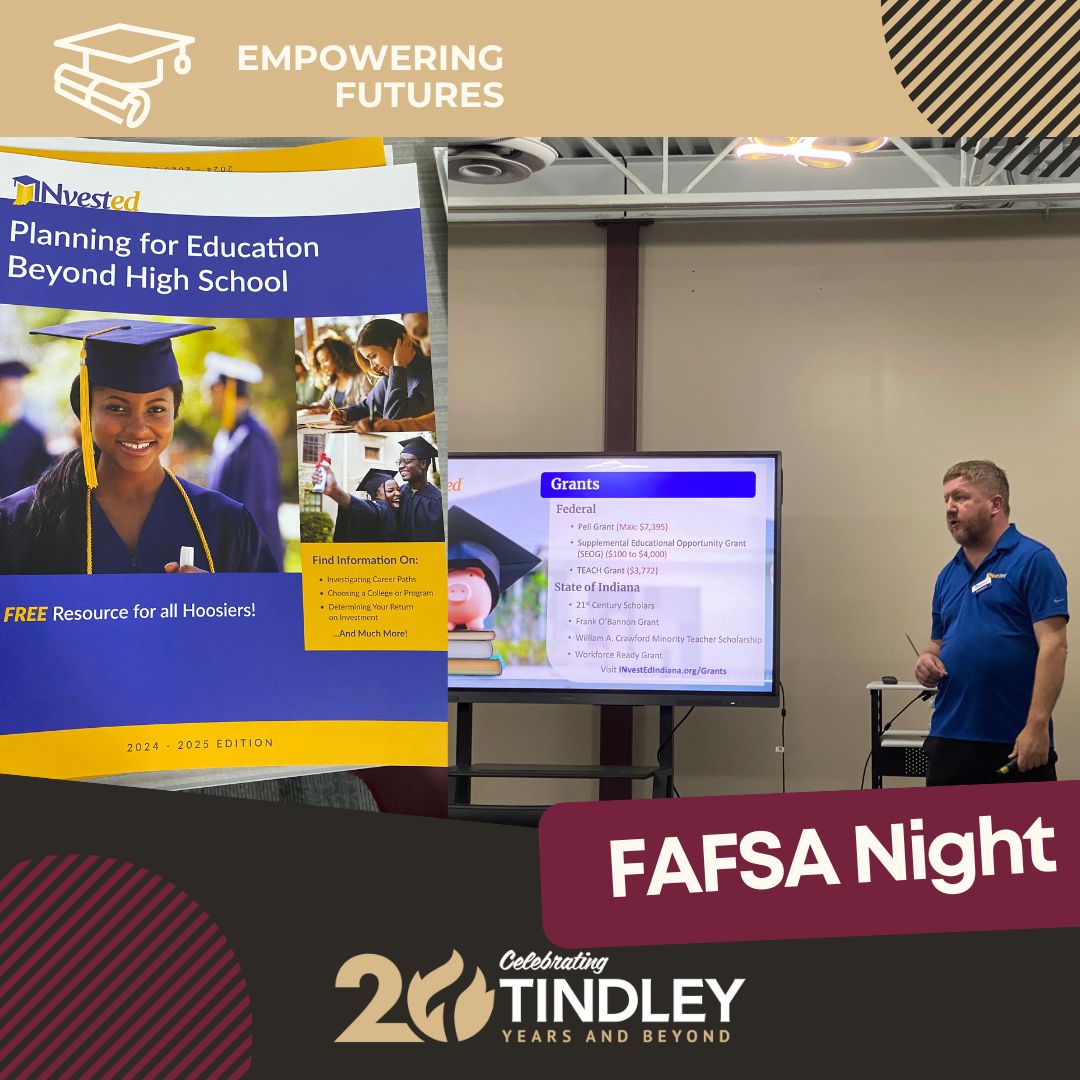 TindleyCATAS's tweet photo. ๐ FAFSA Night at Tindley! ๐
Thank you to INVestEd for guiding our seniors and their families through the FAFSA process! ๐๐ก This informative evening empowered our scholars to take the next steps toward their college dreams.
#FAFSANight #CollegeReady #TindleyPride https://t.co/joAA92KTsC