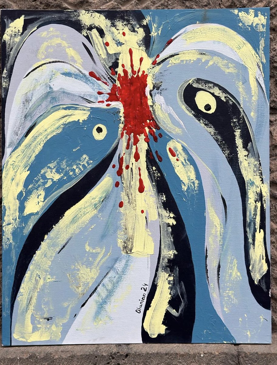 SiranushSargsy1's tweet image. Forced to leave Artsakh #NagornoKarabakh painter/designer Anahit Ohanyan has transformed displacement into a source of creative strength
Now in Yerevan, her art shows the preservation of identity. 
This Christmas,you can support her- buying a painting and help an artist in exile