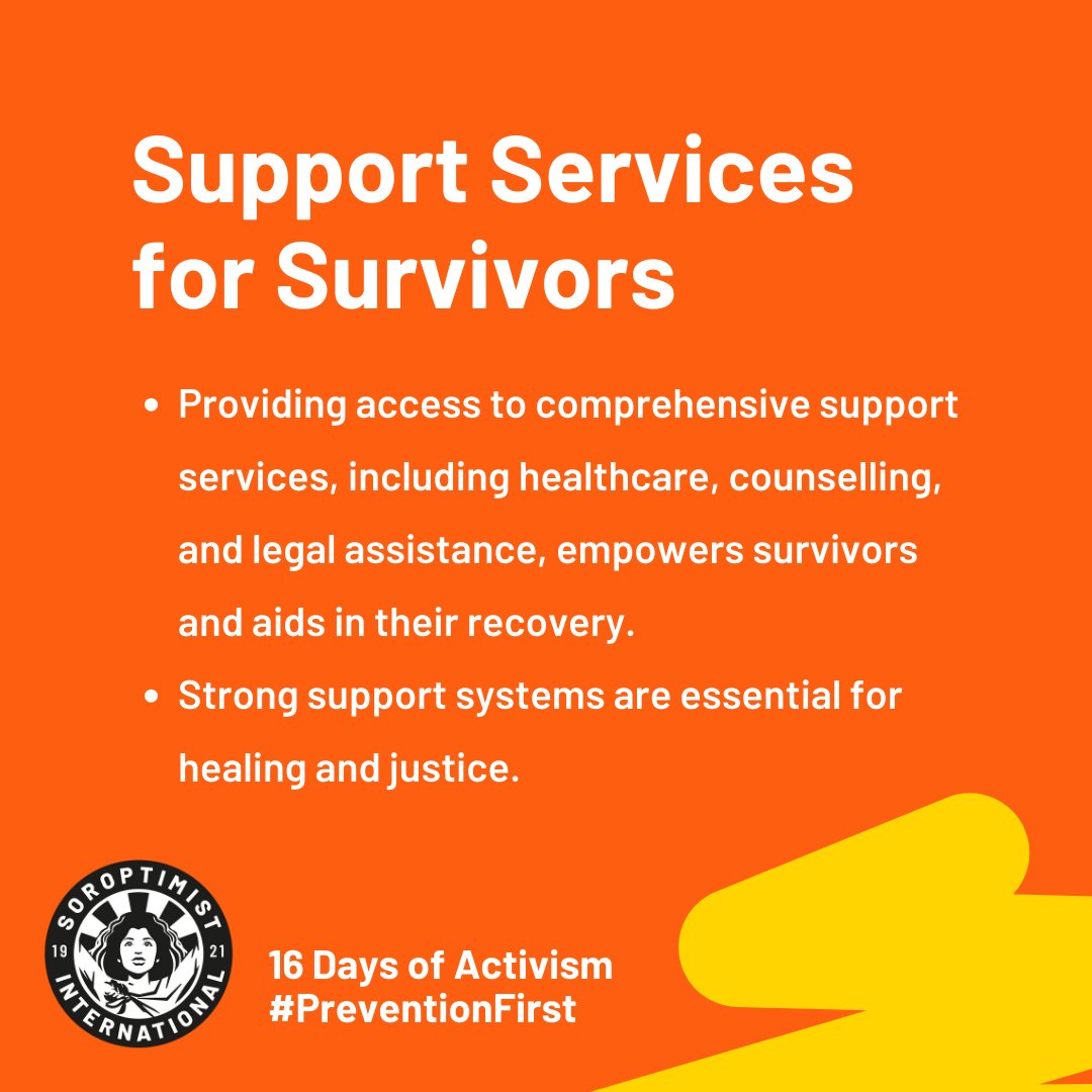 SoroptiTweet's tweet photo. Prevention is possible! Key strategies include education, raising awareness, supporting survivors, and community engagement. #16Days #PreventionFirst https://t.co/GmrcYci8Yu