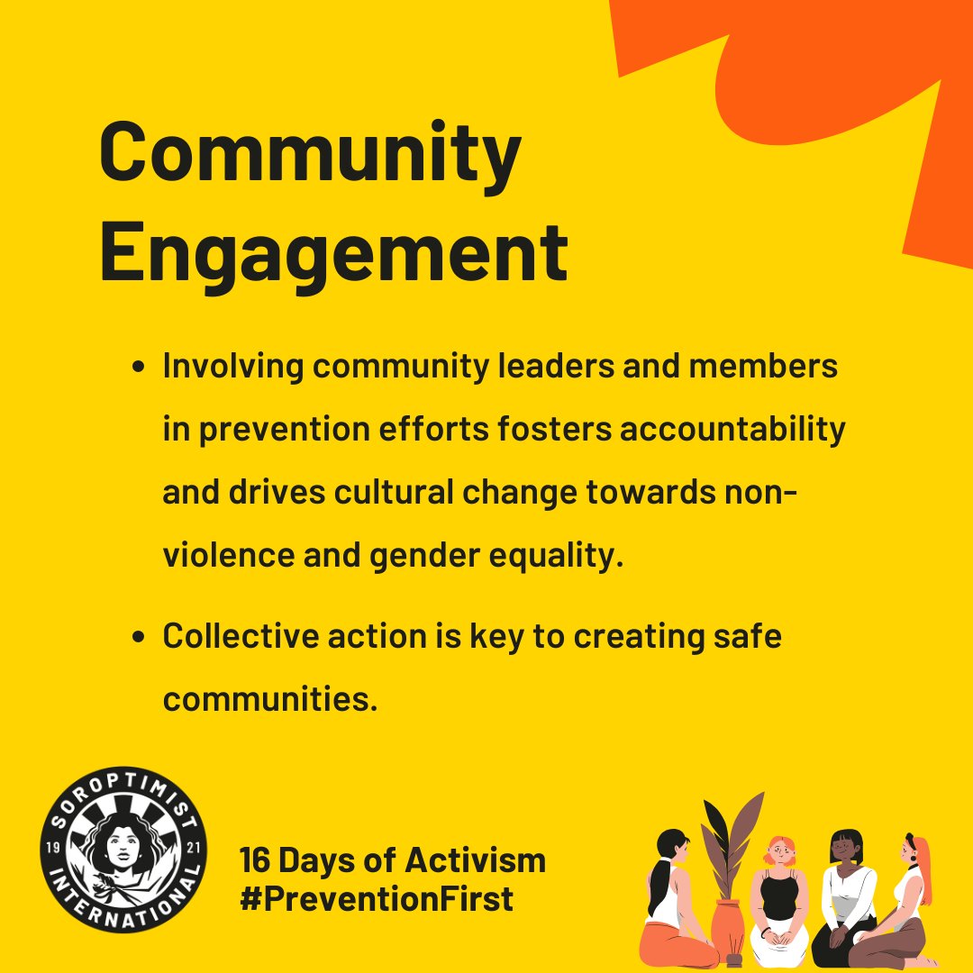 SoroptiTweet's tweet photo. Prevention is possible! Key strategies include education, raising awareness, supporting survivors, and community engagement. #16Days #PreventionFirst https://t.co/GmrcYci8Yu
