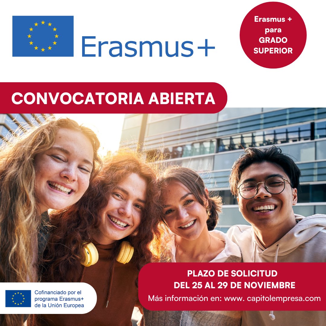 ¡Aún estás a tiempo!

Más información: capitolempresa.com/erasmus/